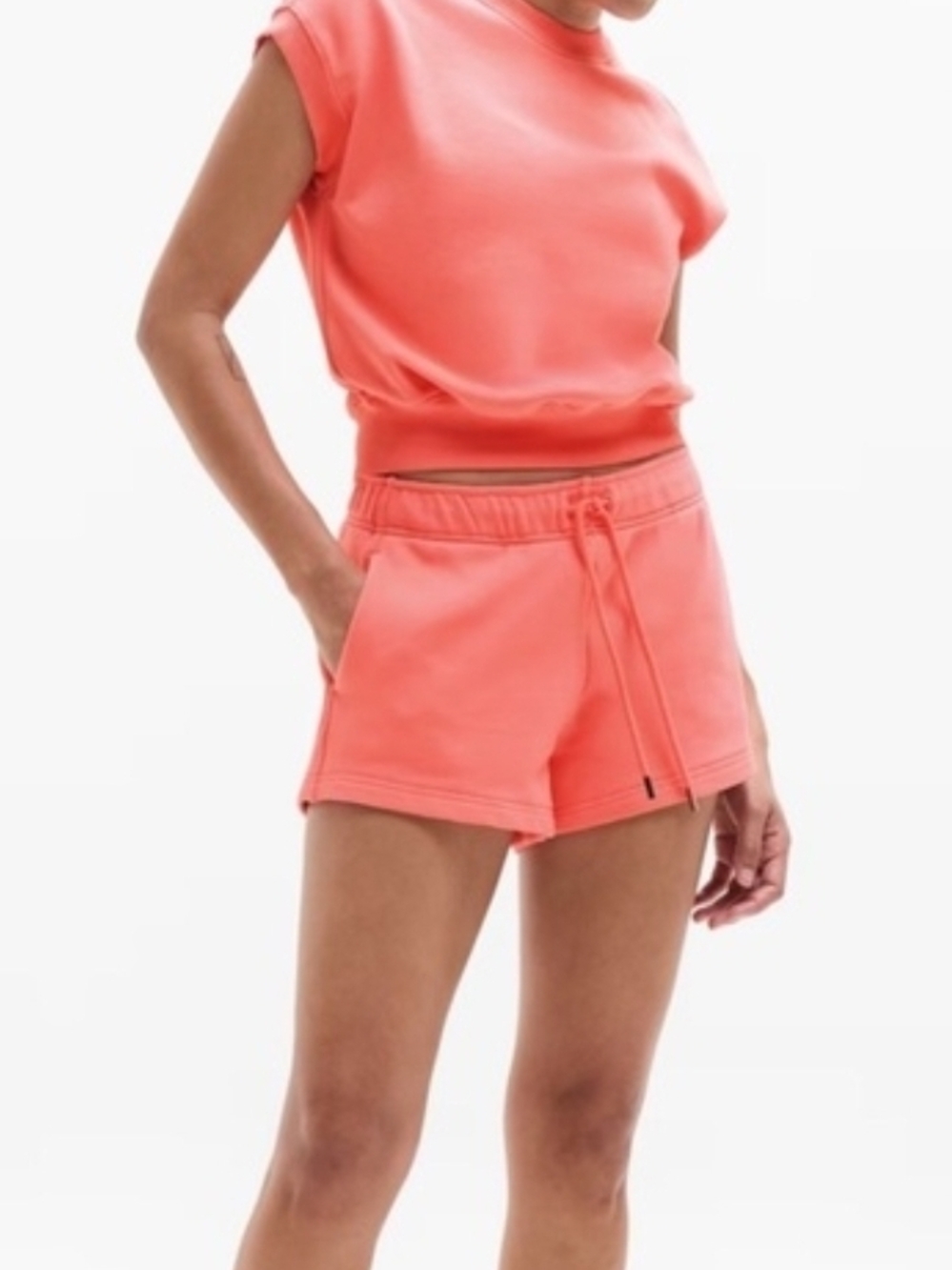 Athleta Coral Drawstring Athletic Shorts